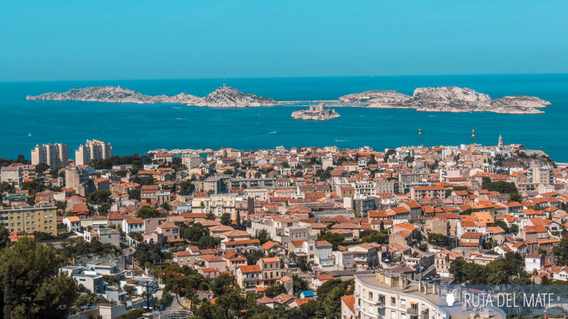 View from Notre Dame de la Garde over Marseille’s coast