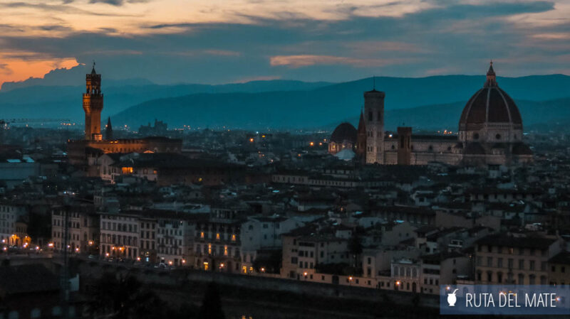 Panoramic view of Florence’s historic center from Piazzale Michelangelo