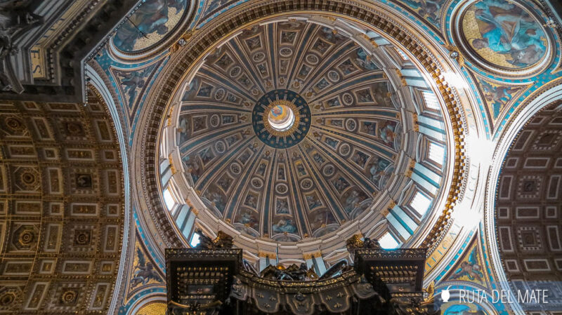 Interior ceiling of the dome of St. Peter’s Basilica