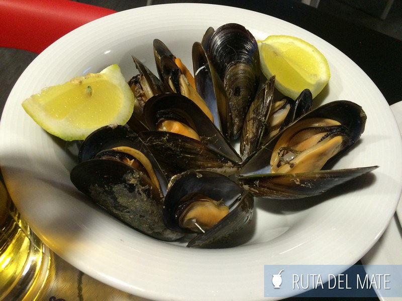 Mejillones que comimos en el restaurante del albergue O Aguncheiro