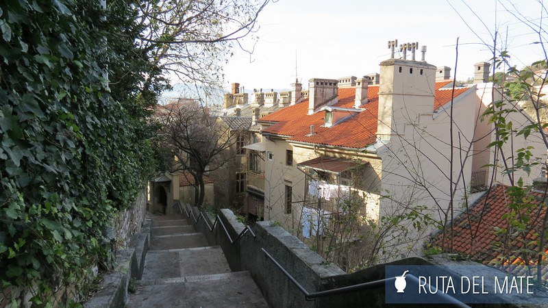 Staircase descending from Trsat Fortress to the lower part of Rijeka