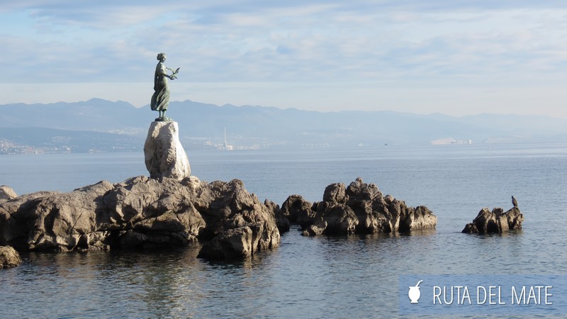 Sculpture of the Lady with the Seagull in Opatija