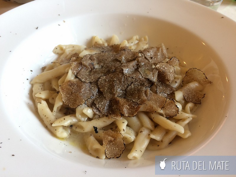 Pasta dish with truffles, a traditional meal from the Istrian peninsula