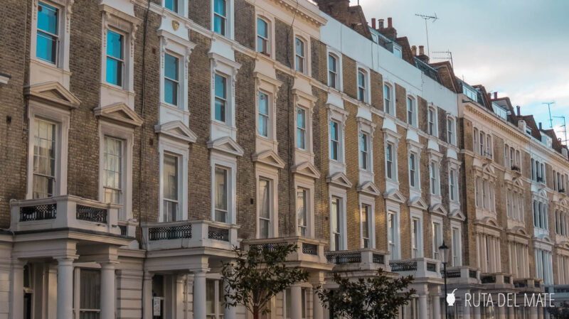 Las casas del barrio de Notting Hill en Londres