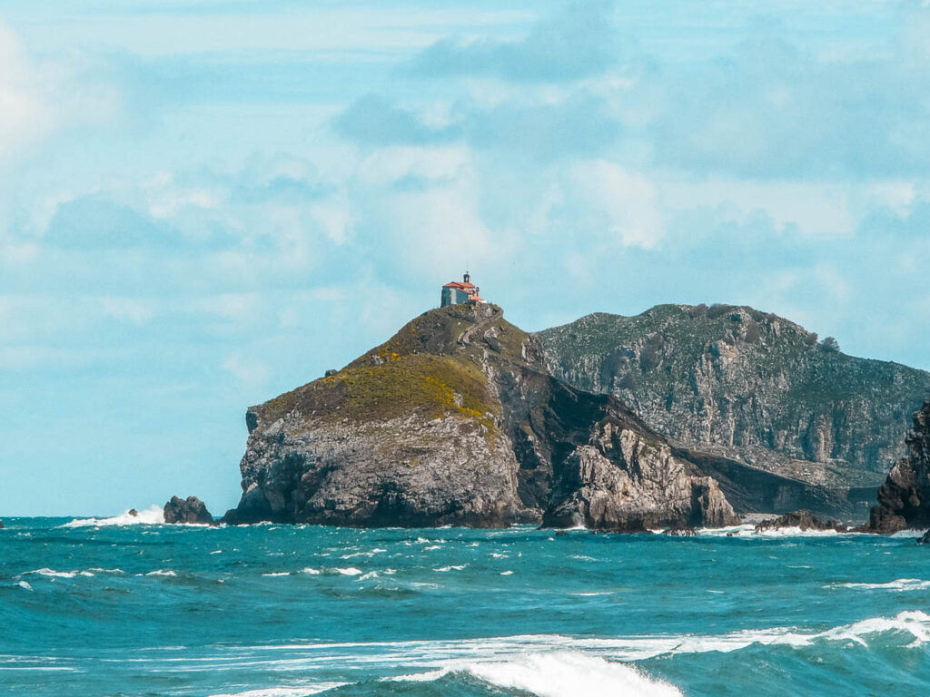 The hermitage of San Juan de Gaztelugatxe seen from the beach