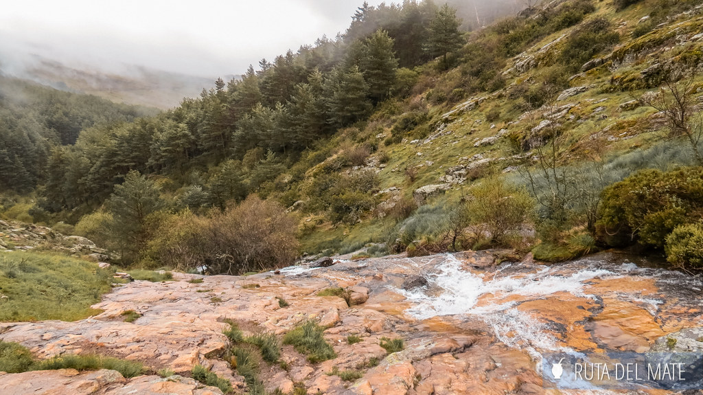 Small waterfall in the mountains near Madrid