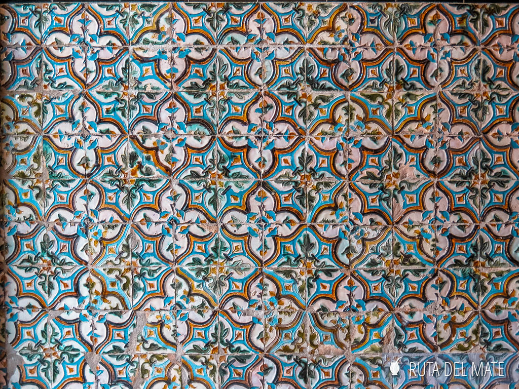 Tiles on one of the walls of the Santa Catalina quarter in Seville.