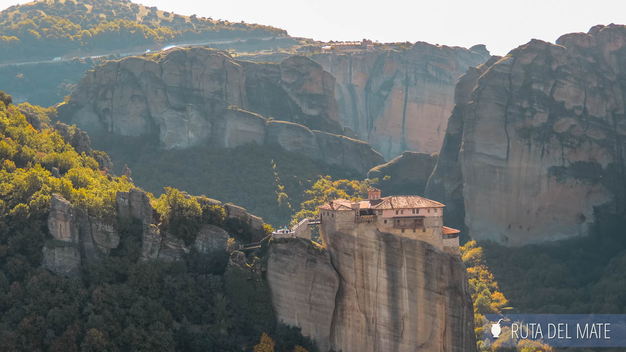 The Roussanou Monastery, built on a rocky outcrop, is the most difficult to access.