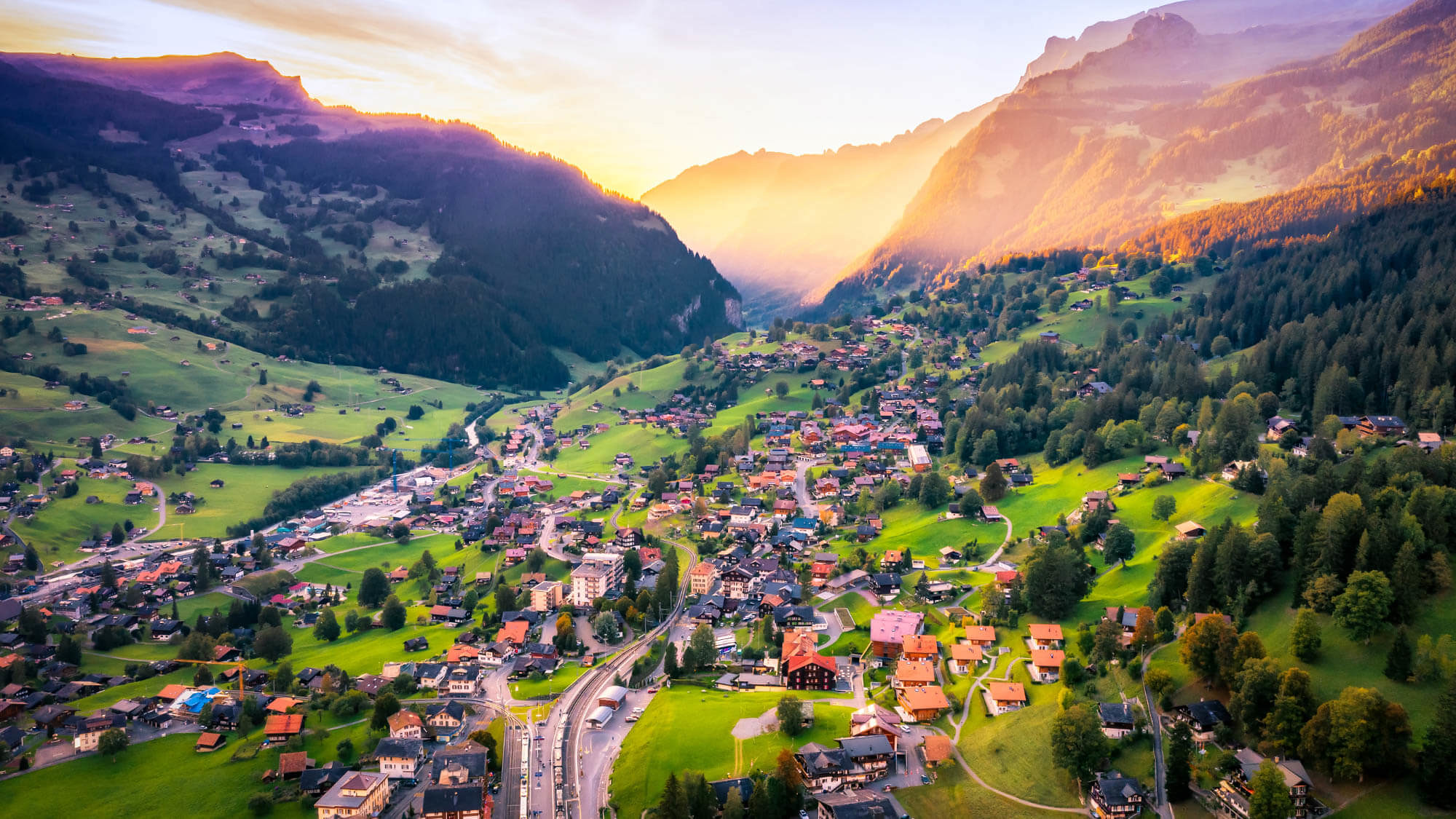 View of Grindelwald, one of Switzerland's most charming villages.