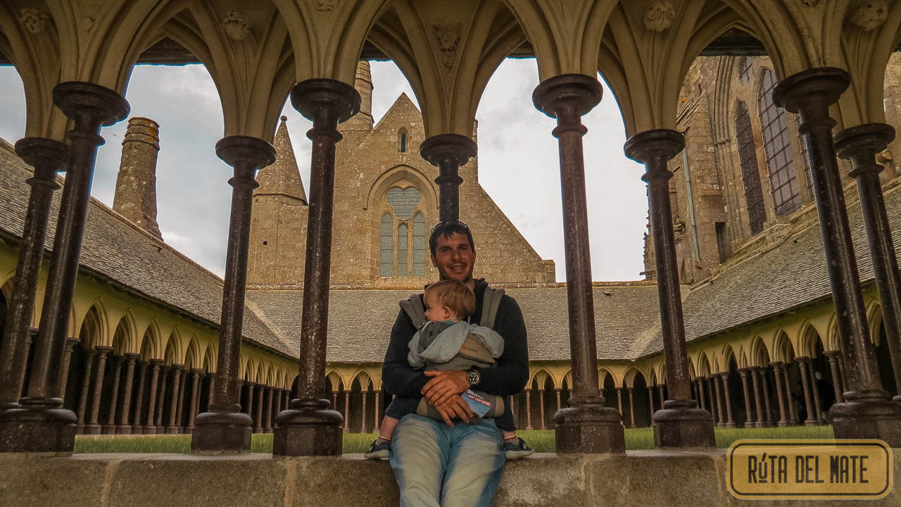 Juan and Benja at Mont Saint-Michel Abbey